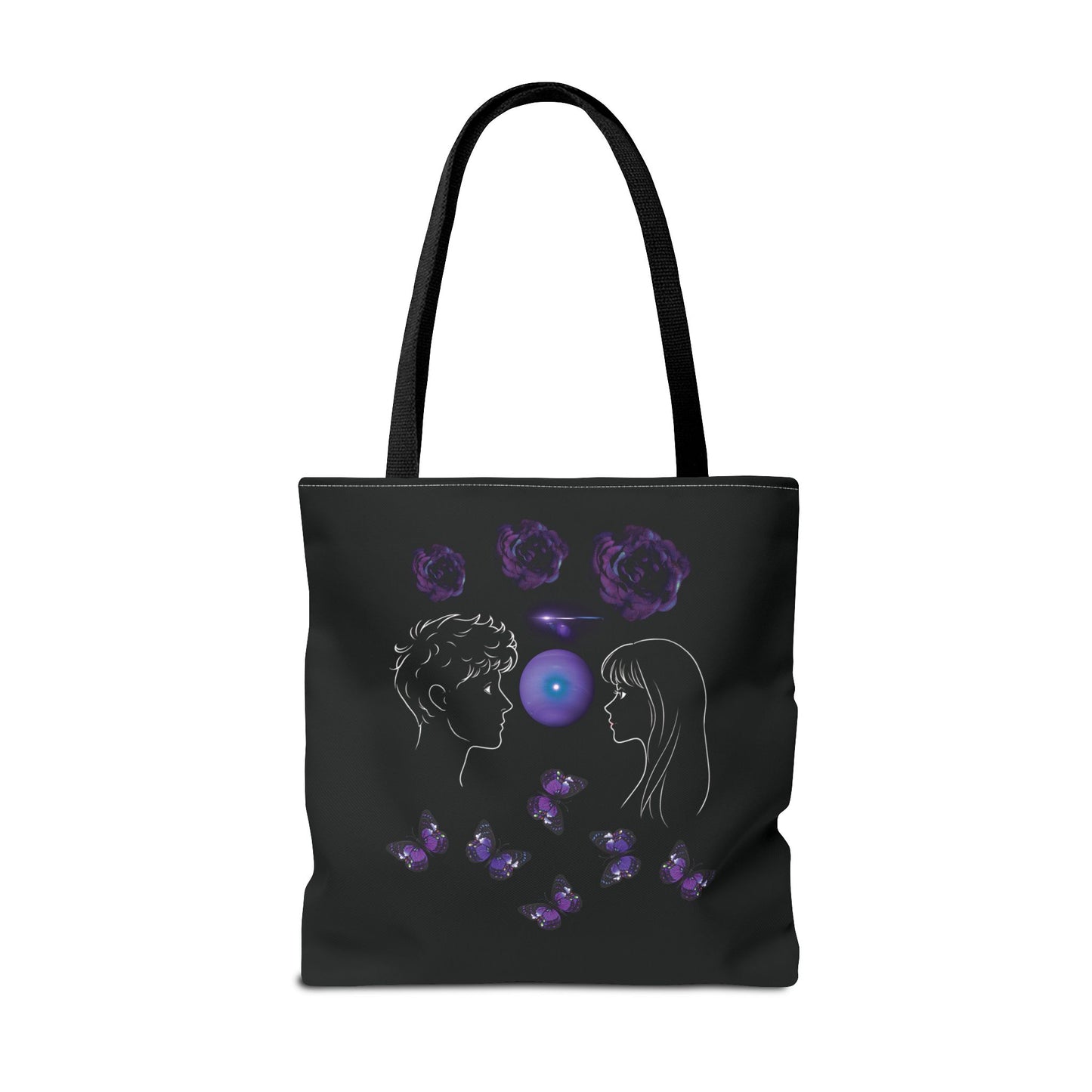 Elegant AOP Tote Bag for Dreamers, Stylish Everyday Tote, Gift for Her, Floral Art Tote, Unique Carryall Bag