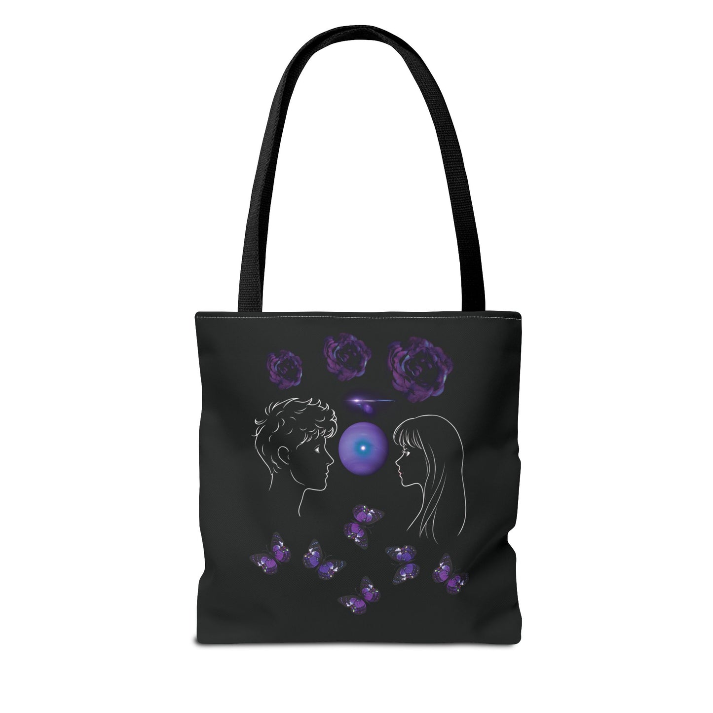 Elegant AOP Tote Bag for Dreamers, Stylish Everyday Tote, Gift for Her, Floral Art Tote, Unique Carryall Bag